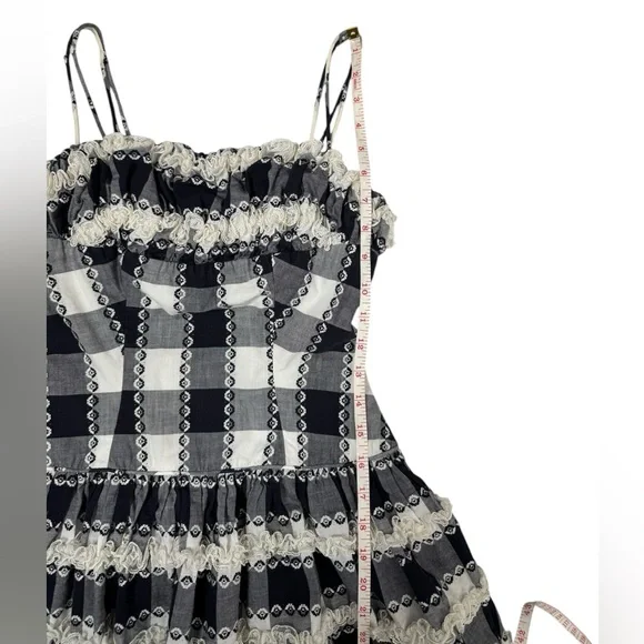 Vintage | 1950’s True Vintage Lou-Ette California Gigham Ruffle and Lace Dress - Picture 9 of 15